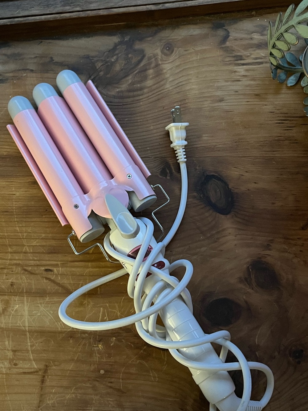 Pink Triple Barrel Hair Waver Curling Iron - Women Hair Tools